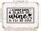 DECORATIVE METAL SIGN - a Deep Bath a Glass of Wine and I'll Be Fine - Vintage Rusty Look